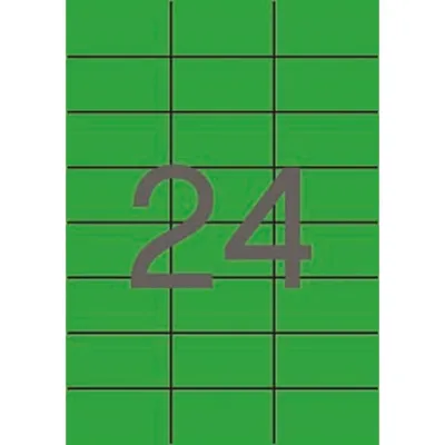 Apli Etiquetas Adhesivas 70X37mm Inkjet/Láser Rectas 24X20H Verde