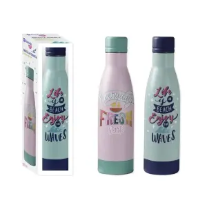 Bismark Botella Termica 500ml - Aislamiento de Vacio de Doble Pared - Tapon Hermetico - 2 Modelos Diferentes