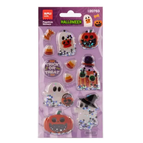 Apli Kids Glitter Móvil con 11 Pegatinas de Halloween y Efecto Brillo
