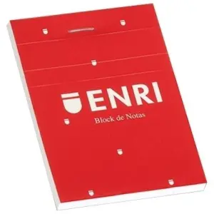 Enri Bloc De Notas Grapado 80H A5 Liso T/Blanda Rojo