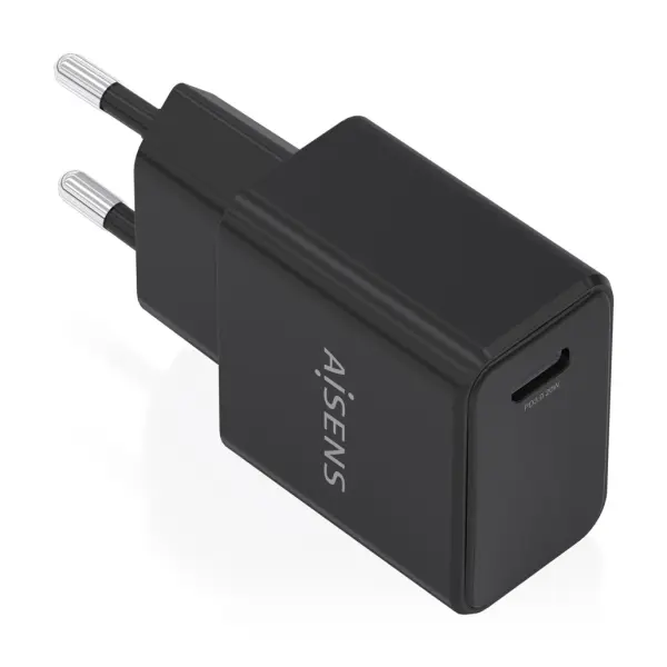Aisens Cargador Gan 20W USB-C PD 3.0 Color Negro