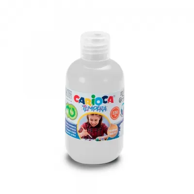Carioca Botella de Témpera 250ml Color Blanco Superlavable Alta Opacidad