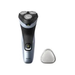 Philips Afeitadora Inalámbrica Serie 3000X - Autonomía 45min - Cuchillas Autoafilables - IPX7 - Recargable - Color Negro y Azul
