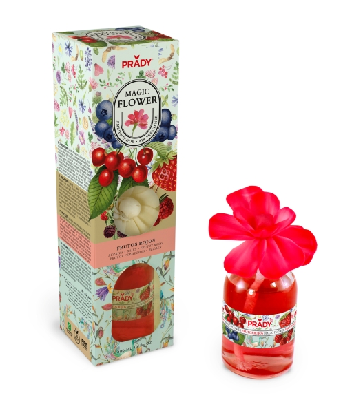 Prady Ambientador Magic Flower Frutos Rojos - Frasco De Cristal 100Ml