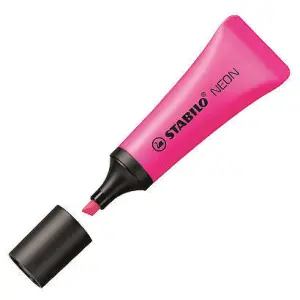 Stabilo Neon 72 Marcador Fluorescente Rosa - Trazo 2-5mm - Tinta a Base de Agua