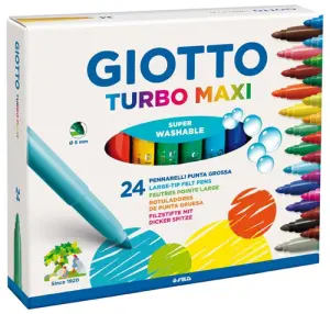 Giotto Rotuladores Turbo Maxi Estuche 24 Colores Surtidos