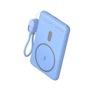 Leotec Power Bank Inalámbrico 5000mAh 20W Azul