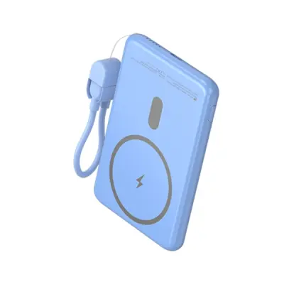 Leotec Power Bank Inalámbrico 5000mAh 20W Azul