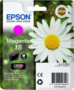 Epson Tinta Magenta Expression Home Xp-102/205/305/405 - Nº18