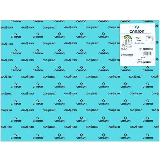 Iris Cartulina 50X65Cm 185Gr Azul Turquesa -25U-