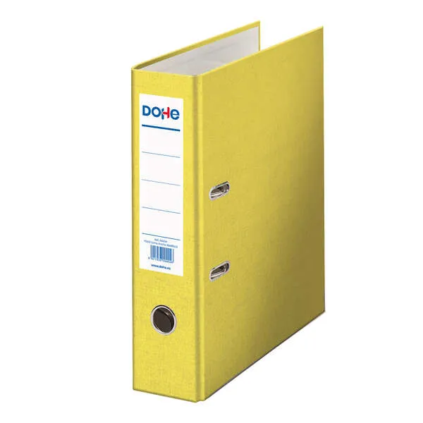 Dohe Archivador Palanca Archicolor Folio Lomo Ancho Rado Cartón Forrado PP Amarillo