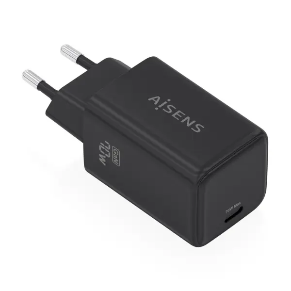 Aisens Cargador GAN 70W USB-C PD3.2 QC4.0 Color Negro