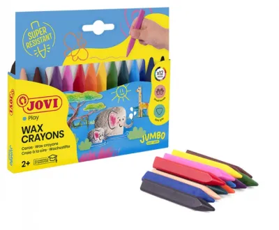 Jovi Ceras Jovicolor Triwax 82mm Colores Surtidos Estuche 12 Unidades
