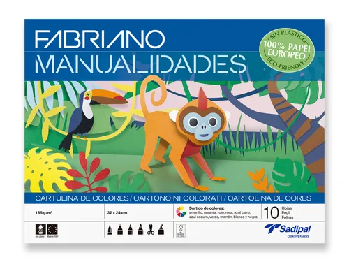 Sadipal Bloc De Cartulina Color 32X24Cm 185Gr 10H Surtidos