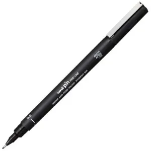 Uni-Ball Rotulador Calibrado PIN-200(S) 0.6mm Negro Caja 12 Unidades
