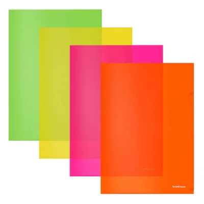 ErichKrause Dossiers Uñero Glossy Neon A4 Semitransparente Colores Surtidos