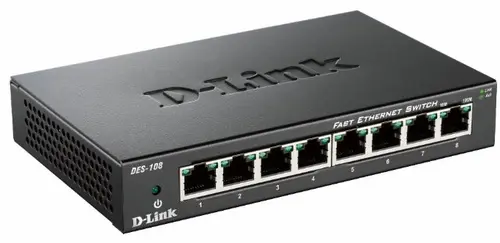 Switch No Gestionable D-Link Des-108 8P Ethernet Carcasa Metal Sobremesa No Rack