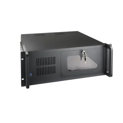 Caja Rack 19" 4U Tooq Rack-406N-Usb3 Frontal Con Puerta Y Rejilla Con Llave Chasis De Acero 1.2Mm Color Negro
