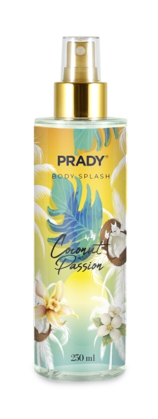 Prady Body Splash Coconut Passion - Frasco De 250 Ml - Spray Pulverizador