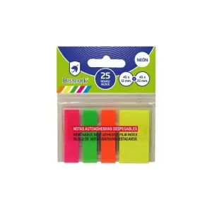 Bismark Pack de 100 Índices Adhesivos 3x45mm y 1x45mm - Colores Neón Surtidos