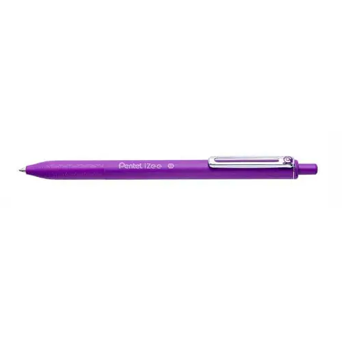 Pentel iZee Bolígrafo Retráctil Punta 0.7mm Trazo 0.35mm Clip Metal Violeta