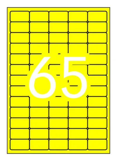 Apli Pack de 1.300 Etiquetas Amarillo Fluorescente 38.1x21.2mm Adhesivo Permanente