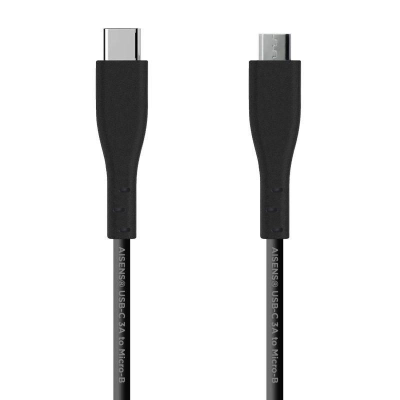 Aisens Cable Usb 2.0 3A Tipo Usb-C/M - B/M Negro 1,0M