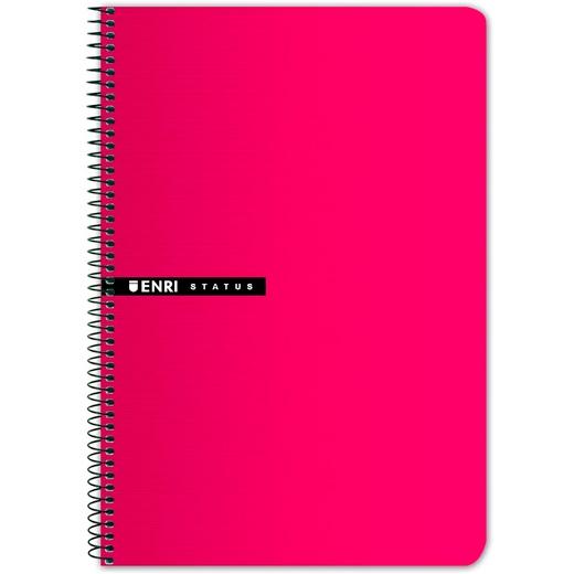 Enri Cuaderno Espiral 100H Folio 70Gr T/Dura 4X4 Rojo