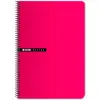 Enri Cuaderno Espiral 100H Folio 70g T/Dura 4x4 Rojo
