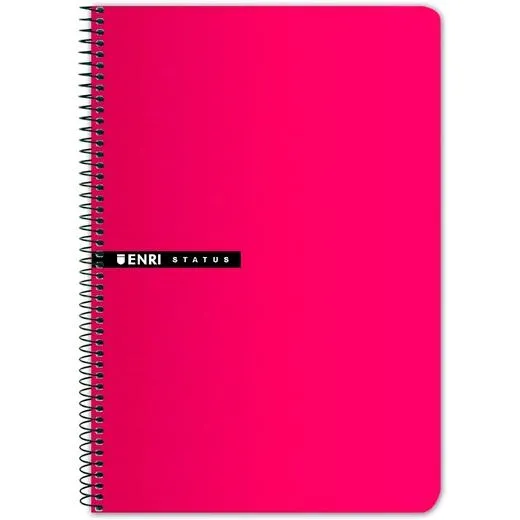Enri Cuaderno Espiral 100H Folio 70Gr T/Dura 4X4 Rojo