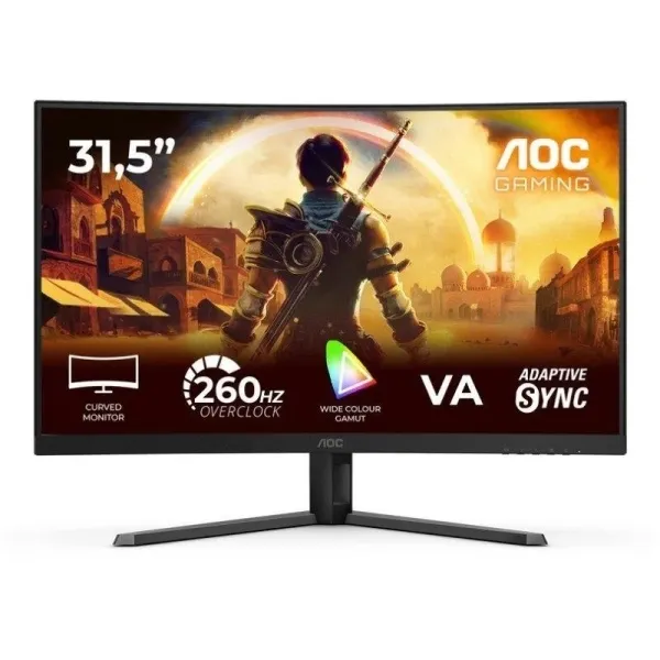 Aoc G4 C32G42Ze Monitor 31.5" Curvo 1500R Led Va Fullhd 240Hz - Respuesta 1Ms - Hdmi, Displayport, Audio - Montaje Vesa 100X100