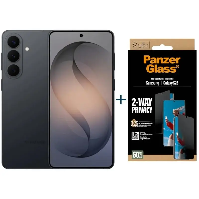 Samsung Galaxy S26 5G 256GB Negro + Protector Privacidad Panzer