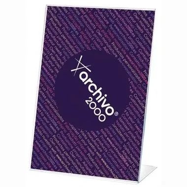 Archivo 2000 Expositor Sobremesa L DIN A6 Vertical 45x105x155 mm Cristal Transparente