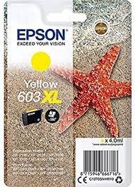 Epson Tinta Amarillo Xp-2100, 3100, 4100 / Wf-2830Dwf, 2850Dwf - 603 Xl
