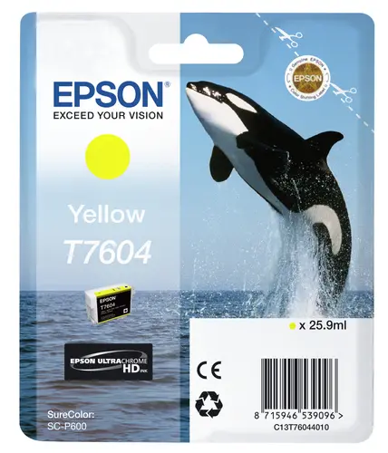 Epson T7604 Amarillo Cartucho De Tinta Pigmentada Generico - Reemplaza C13T76044010