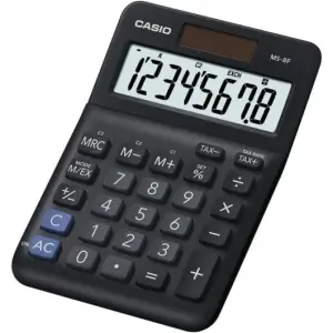 Casio Calculadora de Oficina Sobremesa Negra 8 Dígitos MS-8F