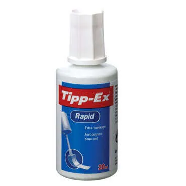 Tipp-Ex Liquido Corrector 20ml - Fórmula de Secado Rápido con Aplicador de Espuma