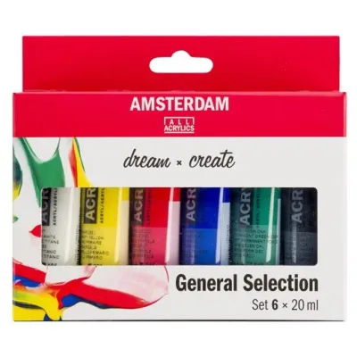 Talens Amsterdam Set Acrílicos 20ml Estuche 6 Unidades Selección General