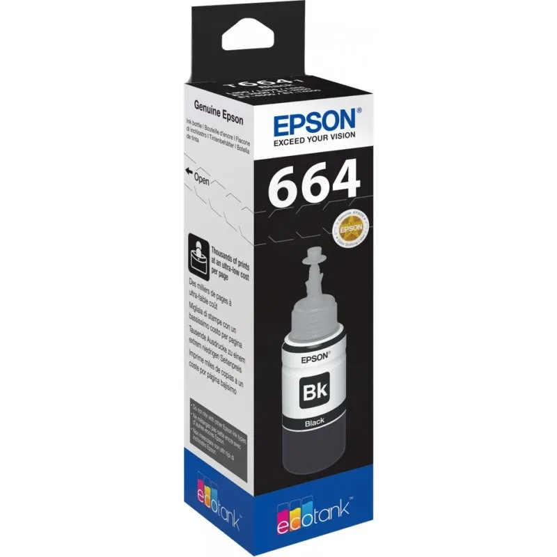 Epson T6641 Botella de Tinta Negra Original