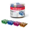 ErichKrause Sacapuntas Doble de Aluminio con Agarre Ergonómico - 8mm y 11mm