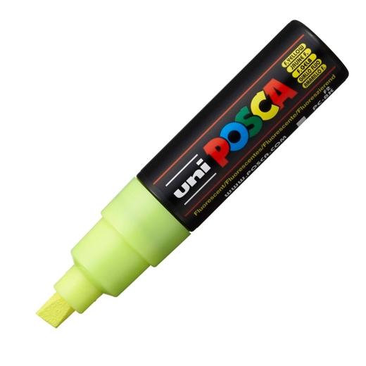 Posca Marcador  Pc-8K No Permanente Punta Biselada 8.0Mm Amarillo Fluor