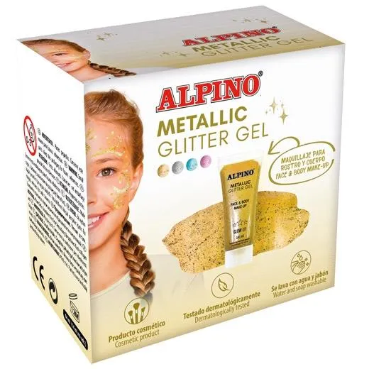 Alpino Gel Con Purpurina Metallic Glitter Oro