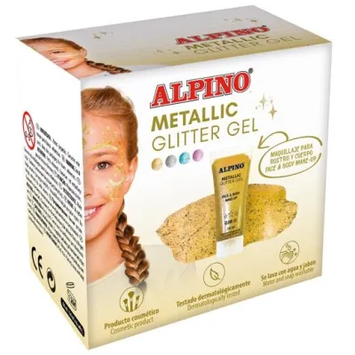 Alpino Gel Con Purpurina Metallic Glitter Oro