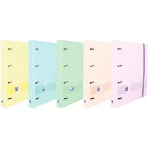 Oxford Carpeta Anillas eBinder 4x25mm A5+ Live&Go Polyfoam con Recambio Dots Pastel