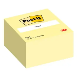 Post-it Cubo 450 Notas Adhesivas Reposicionables 76x76mm Color Amarillo Claro