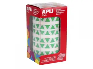 Apli Gomets Triangulares 10,5mm Verde - Rollo 6136 Unidades
