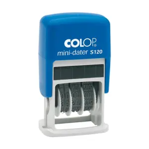 Colop Sello Printer S120 4mm Fecha Español Azul/Azul
