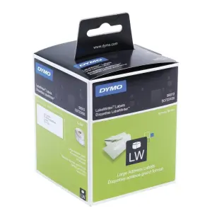 DYMO ETIQUETAS DE TRANSFERENCIA TERMICA 99012 - NEGRO SOBRE BLANCO - 36X89MM (AXL) - PARA DIRECCIONES GRANDES - LABEL WRITER  (2 ROLLOS DE 260UD)
