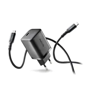 NGS Cargador De Pared 65W GaN 1xUSB-C Con Cable De Carga Incluido