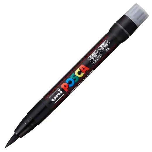 Posca Marcador  Pcf-350 No Permanente Punta Acrílica Estilo Pincel Negro